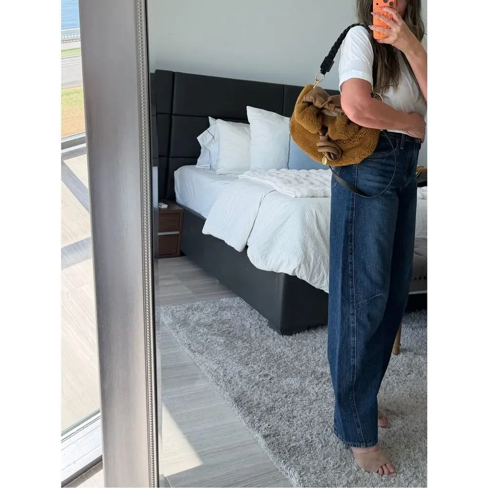 See By Chloe Brown Leather and Shearling handbag with Gold Detail